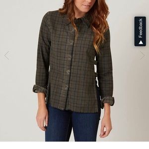 Gimmicks Plaid Shirt, new with tags.